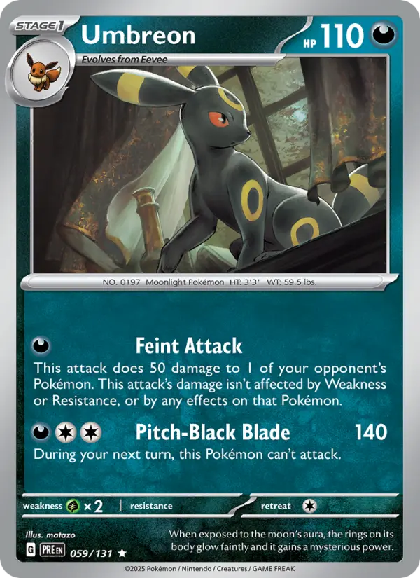 Umbreon 59 — Prismatic Evolutions 59, Holofoil finish
