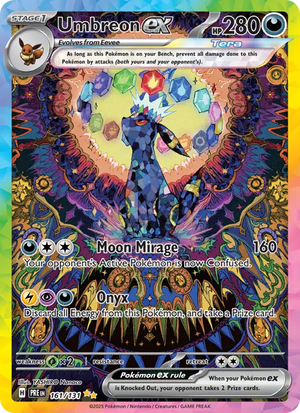 Umbreon ex 161 — the most expensive Prismatic Evolutions card