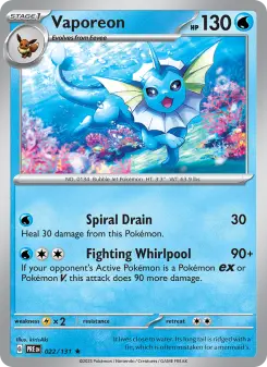 Vaporeon 22 — Prismatic Evolutions