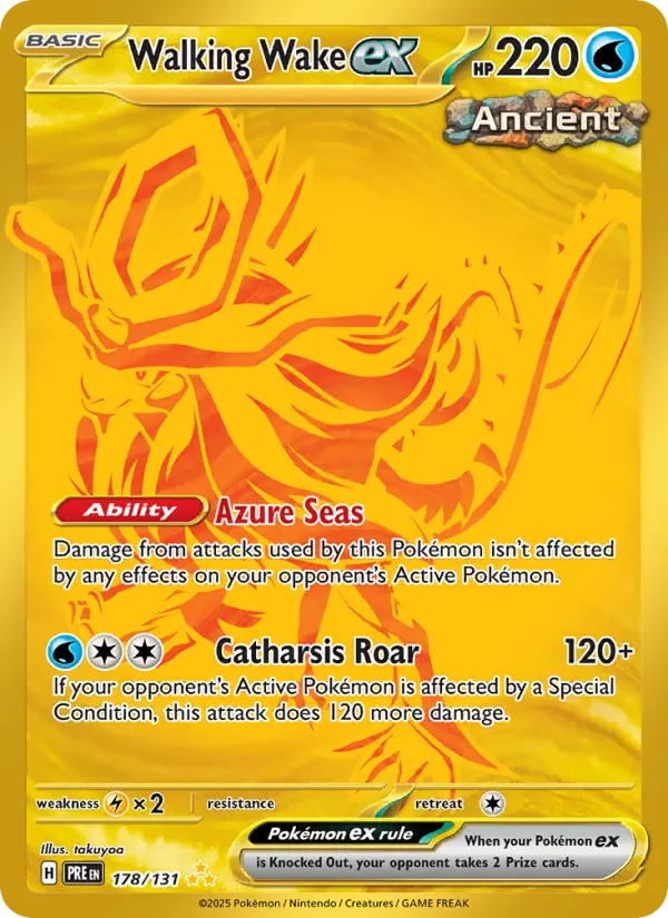 Walking Wake ex 178 — Prismatic Evolutions 178, Holofoil finish