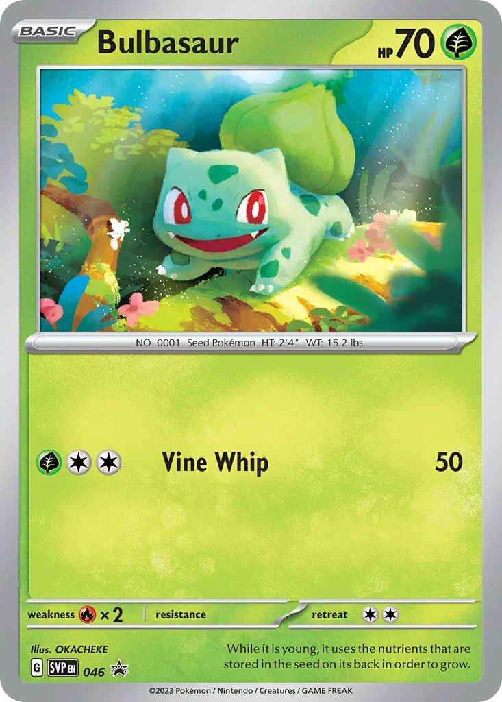 Bulbasaur 46 card from Scarlet & Violet Black Star Promos
