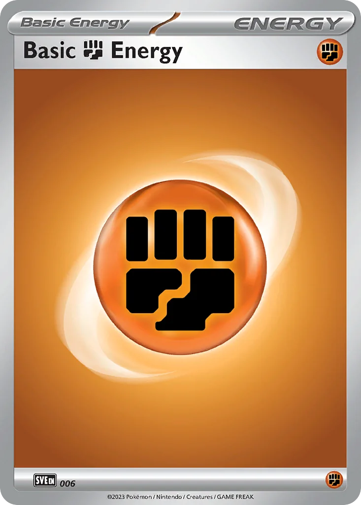 Basic Fighting Energy 6 — Scarlet & Violet Energies 6, Holofoil finish