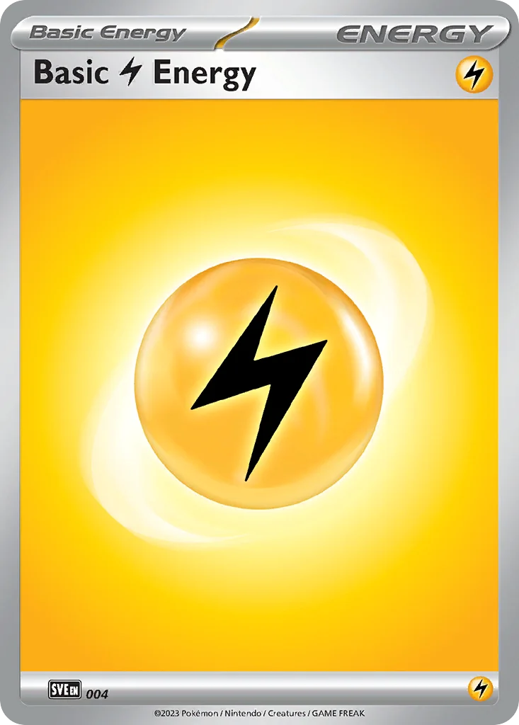 Basic Lightning Energy 4 — Scarlet & Violet Energies 4, Holofoil finish