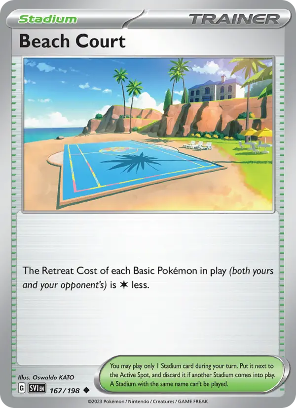 Beach Court 167 card from Scarlet & Violet