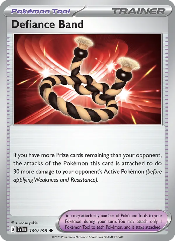 Defiance Band 169 card from Scarlet & Violet