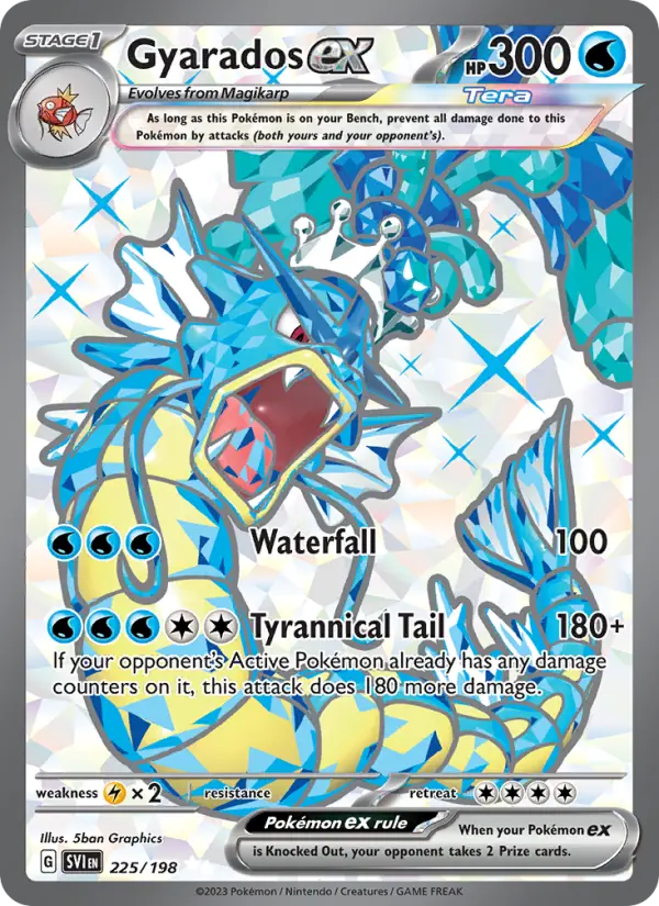 Gyarados ex 225 — Scarlet & Violet 225, Holofoil finish
