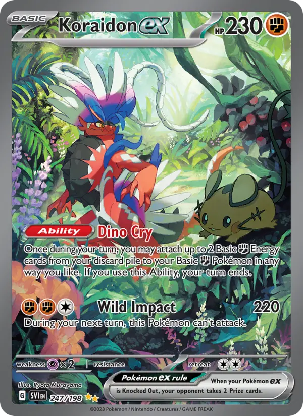 Koraidon ex 247 card from Scarlet & Violet
