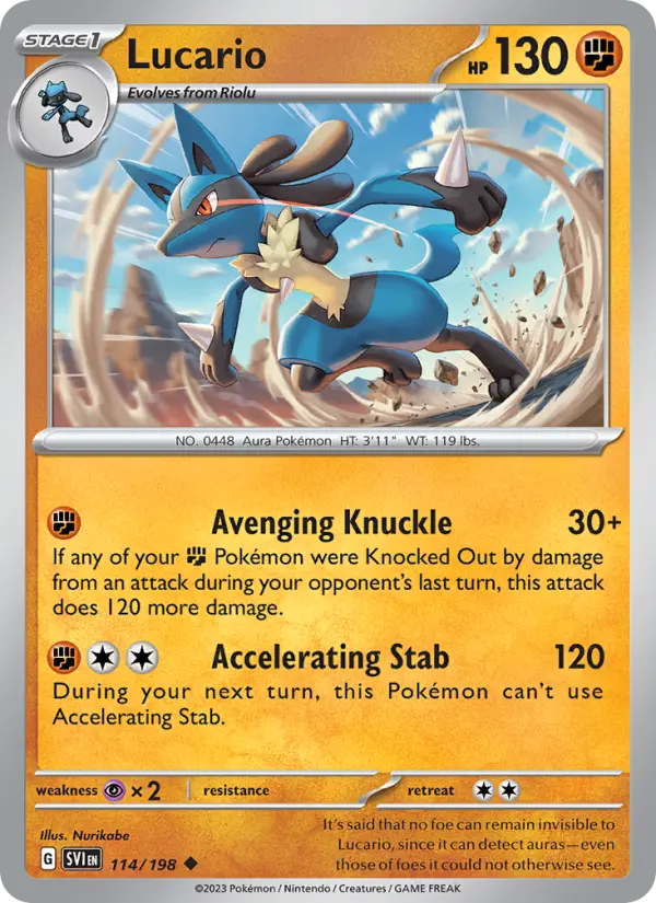 Lucario 114 — Scarlet & Violet 114, Normal finish