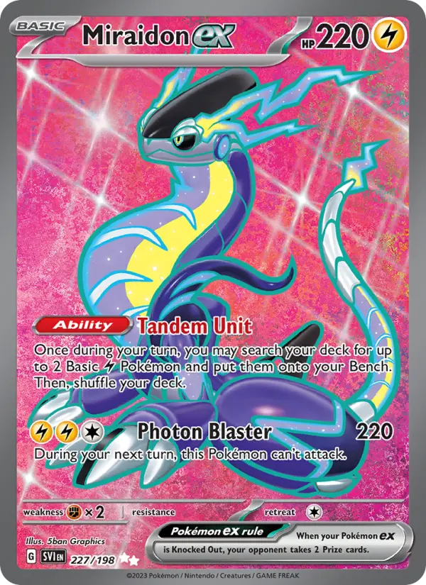 Miraidon ex 227 card from Scarlet & Violet