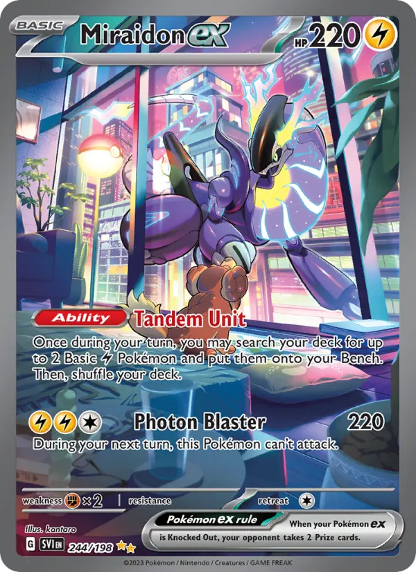 Miraidon ex 244 card from Scarlet & Violet