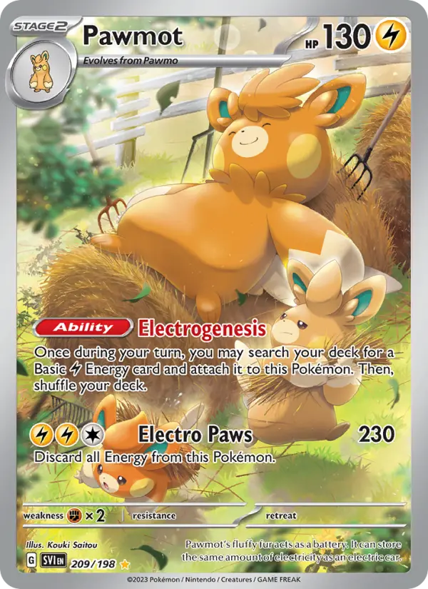 Pawmot 209 card from Scarlet & Violet