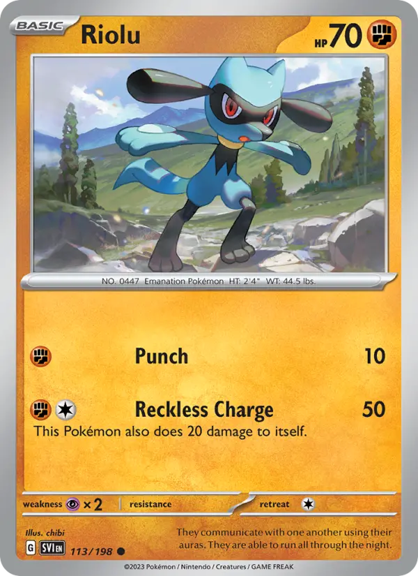Riolu 113 — Scarlet & Violet 113, Normal finish