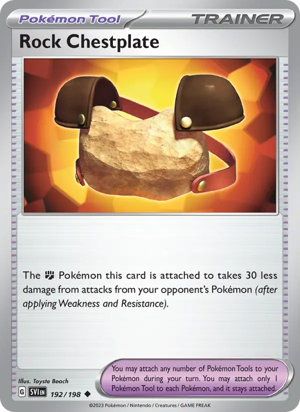 Rock Chestplate 192 card from Scarlet & Violet