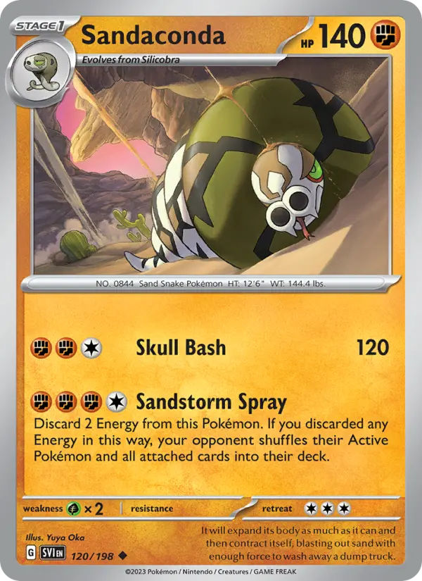 Sandaconda 120 card from Scarlet & Violet