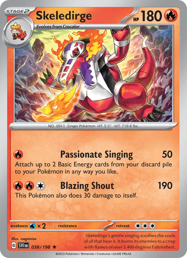 Skeledirge 38 card from Scarlet & Violet