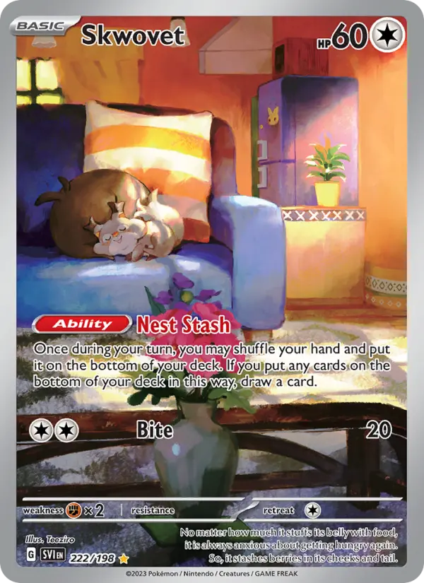 Skwovet 222 — Scarlet & Violet 222, Holofoil finish
