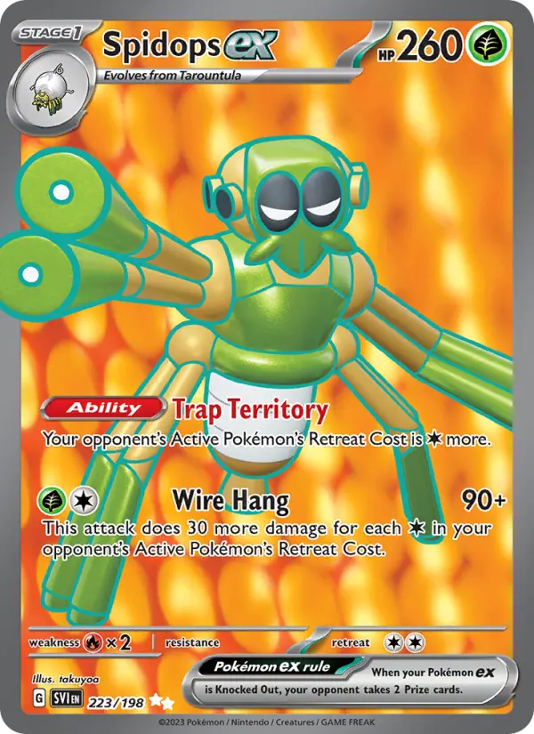Spidops ex 223 card from Scarlet & Violet