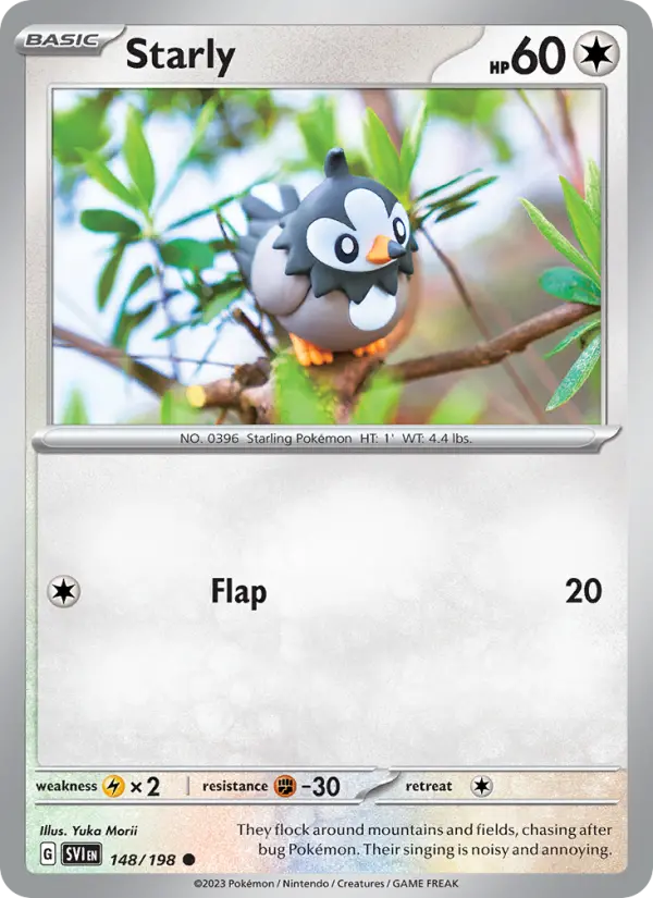 Starly 148 card from Scarlet & Violet