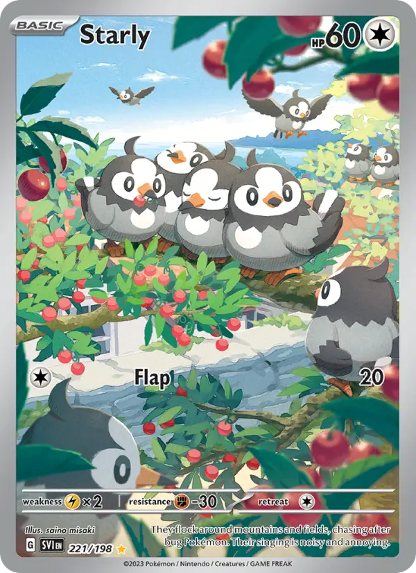 Starly 221 card from Scarlet & Violet