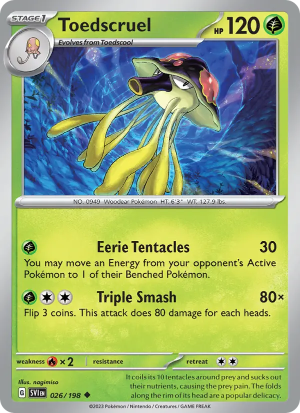 Toedscruel 26 card from Scarlet & Violet