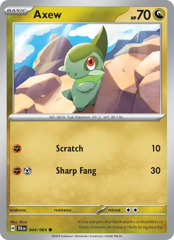 Axew 44 card from Shrouded Fable