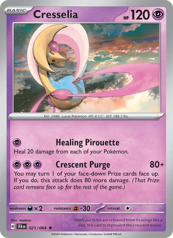 Cresselia 21 — Shrouded Fable 21, Holofoil finish