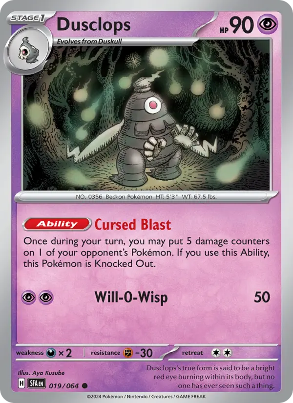 Dusclops 19 card from Shrouded Fable