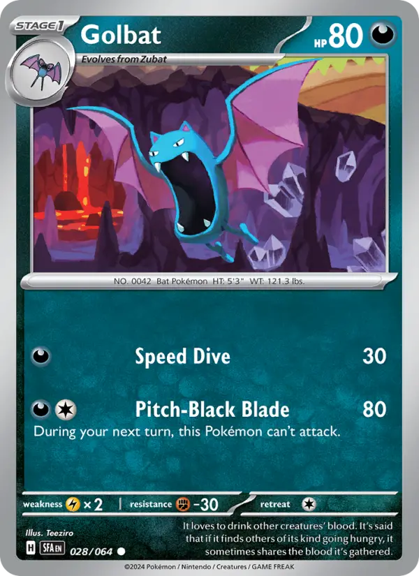 Golbat 28 — Shrouded Fable 28, Normal finish