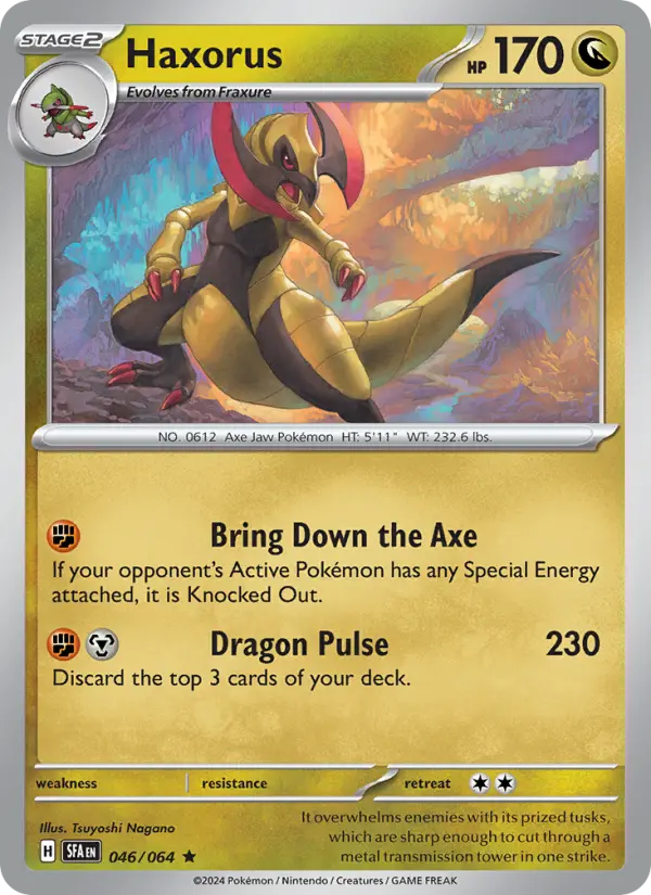 Haxorus 46 card from Shrouded Fable