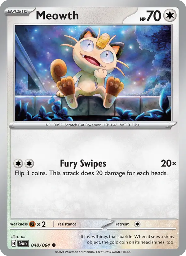 Meowth 48 — Shrouded Fable 48, Normal finish