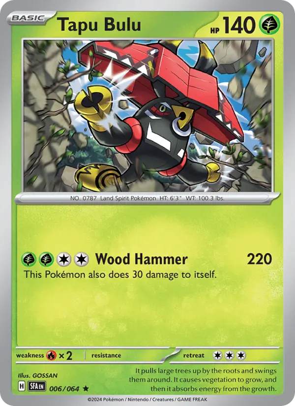 Tapu Bulu 6 — Shrouded Fable 6, Reverse Holofoil finish