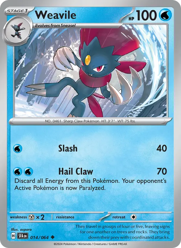 Weavile 14 — Shrouded Fable 14, Normal finish