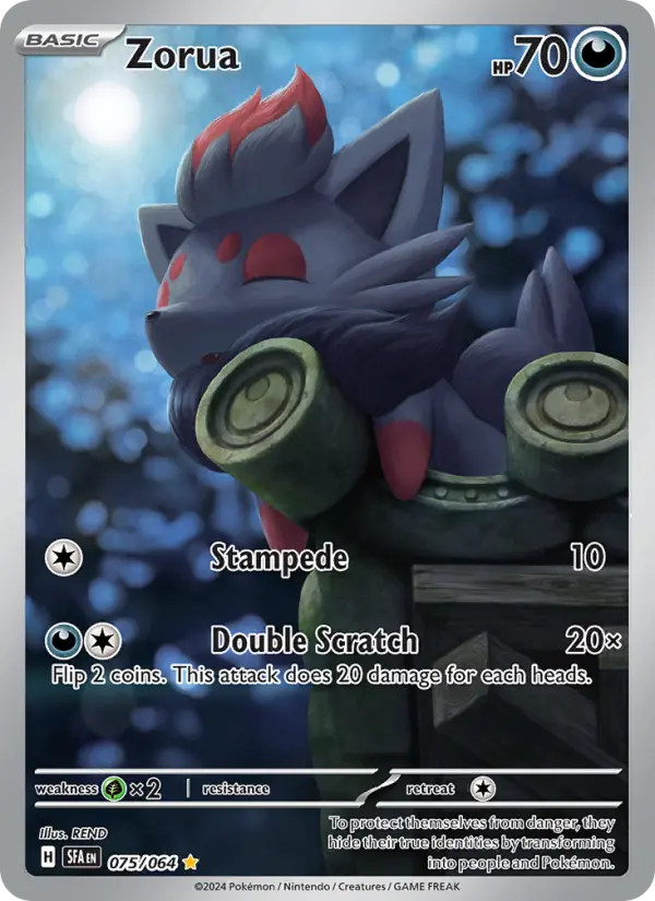 Zorua 75 card from Shrouded Fable