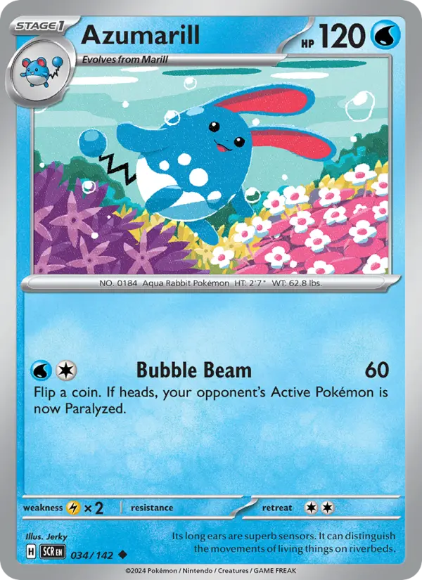 Azumarill 34 — Stellar Crown 34, Normal finish