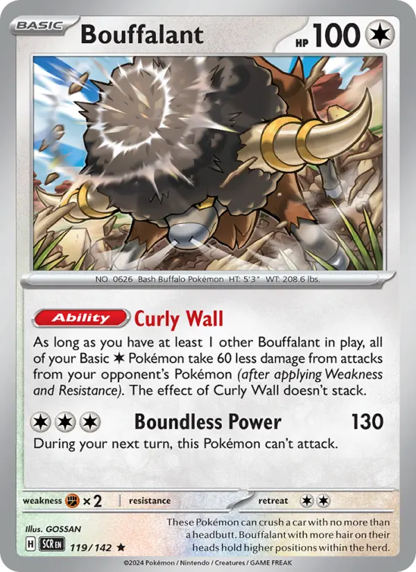 Bouffalant 119 card from Stellar Crown