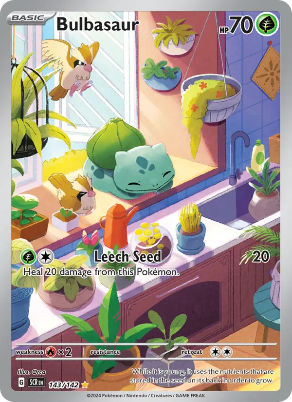 Bulbasaur 143 card from Stellar Crown