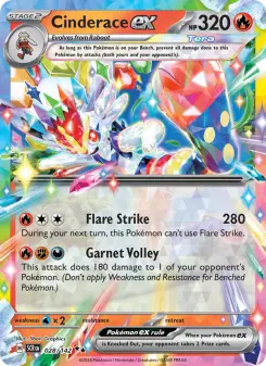 Cinderace ex 28 — Stellar Crown