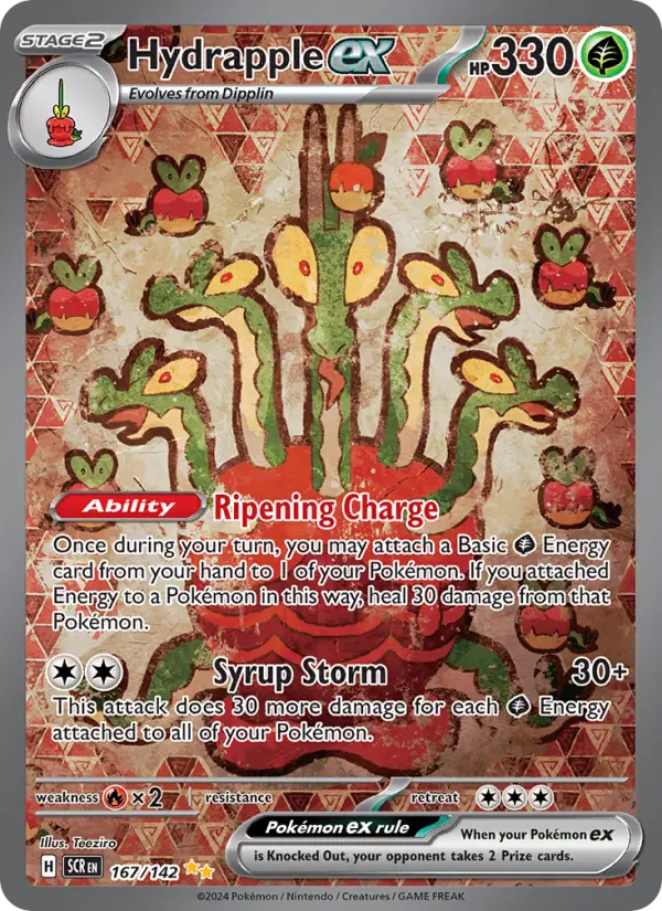 Hydrapple ex 167 card from Stellar Crown
