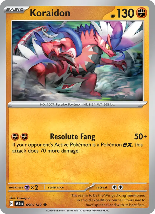 Koraidon 90 card from Stellar Crown