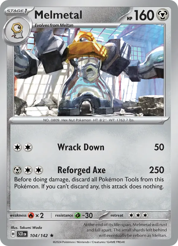 Melmetal 104 card from Stellar Crown