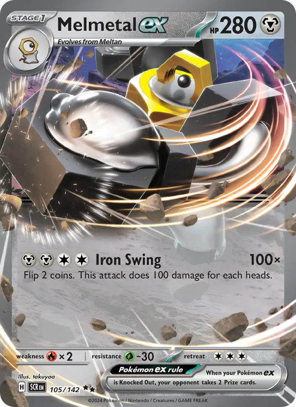 Melmetal ex 105 card from Stellar Crown