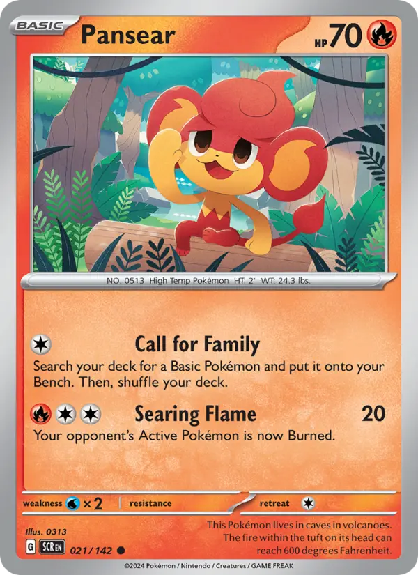 Pansear 21 card from Stellar Crown