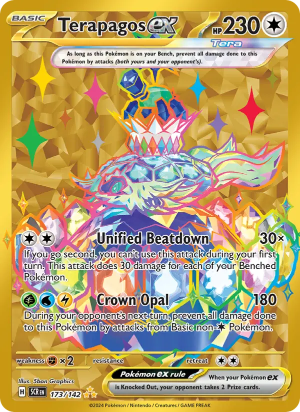 Terapagos ex 173 card from Stellar Crown