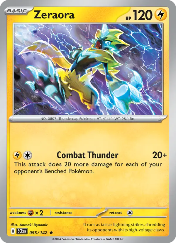 Zeraora 55 card from Stellar Crown