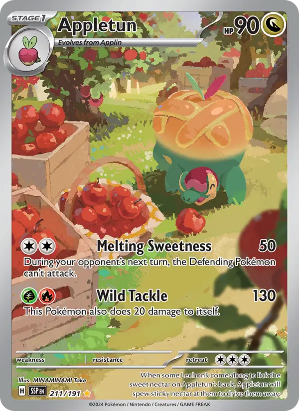 Appletun 211 card from Surging Sparks