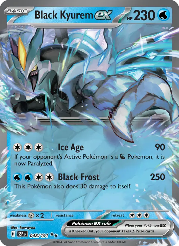 Black Kyurem ex 48 card from Surging Sparks