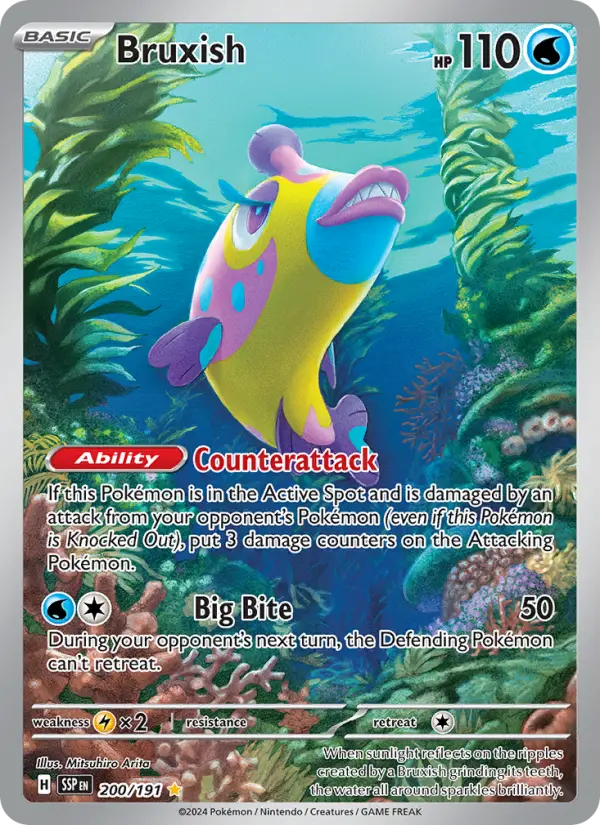 Bruxish 200 card from Surging Sparks