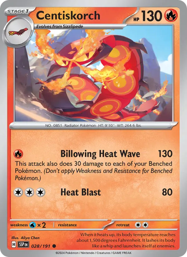Centiskorch 28 card from Surging Sparks