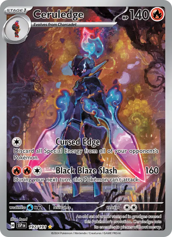 Ceruledge 197 card from Surging Sparks