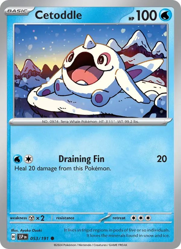 Cetoddle 53 card from Surging Sparks